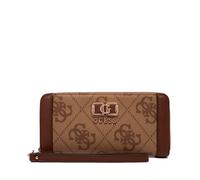 Guess Monedero Karnilla Logo Grande con cremallera marrón claro