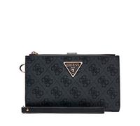 Guess Cartera Laurel II – Doble cremallera, Logotipo carbón, Negro, Talla única