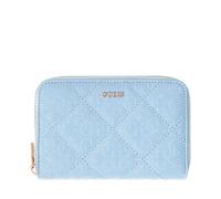 GUESS Monedero Libby SLG Zip Around Wallet Aqua Azul Claro