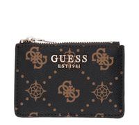 GUESS Estuche de Tarjetas Carrie Logo SLG Credit Card Case Espresso Logo marrón Oscuro