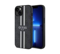 Guess Case 4G Printed Stripes MagSafe Negro - iPhone 14 Plus