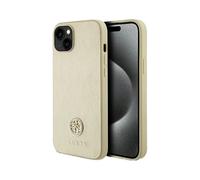 Guess Case 4G Rhinestone Metal Logo Oro - iPhone 15