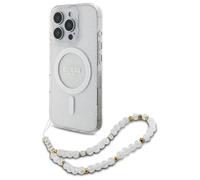 GUESS CG Mobile GUHMP16LHGCRELST - Carcasa rígida para iPhone 16 Pro de 6,3", Transparente
