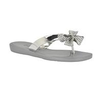 GUESS Chanclas Tata para mujer, plateado (Silver 040), 37.5 EU