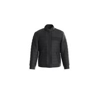 Guess Chaqueta de ecopiel con cremallera de cierre y bolsillos. Cuello coreano con botón e inserto de neopreno. Negro, Negro
