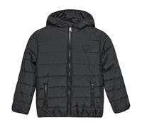 GUESS Chaqueta Negra con Capucha NIÑO H4BJ10 WCFM0 JBLK, Bolsillos con Cremallera, (FR/ES, Edad, 16 años, Regular, Negro)