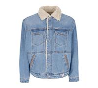 Guess- Chaqueta vaquera vintage con cuello de sherpa- Jackets- Hombre- Azul- S- Chaqueta vaquera vintage con cuello de sherpa