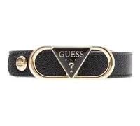 GUESS Cinturón con logo negro hebilla dorada estilo elegante