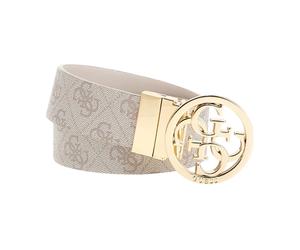 Guess- Cinturón de Cuero Elegante para Mujeres- Accessories- Mujer- Gris- M- Cinturón de Cuero Elegante para Mujeres