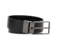 Guess- Cinturón de cuero negro con hebilla clásica- Accessories- Hombre- Negro- M- Cinturón de cuero negro con hebilla clásica