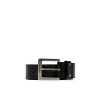 GUESS Cinturón de cuero negro sólido para hombre, negro, XL