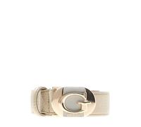 GUESS Cinturón de mujer H30, beige, 3 cm de ancho, poliuretano, estilo casual, hebilla con logotipo G