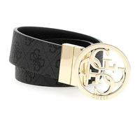 GUESS cinturón Noelle Nolana Belt W85 Coal Logo gris oscuro negro recortable reversible