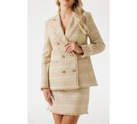 GUESS Claudia Double Breas Velvet Taupe Lux Twe Talla: 48 | Blazers Outlet | Mujer | Negro