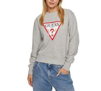 GUESS Sudadera gris moteado / rojo / negro / blanco L gris moteado / rojo / negro / blanco