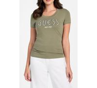 GUESS Cn Ss Logo Tee Lichen Leaf Green Talla: M | Camisetas de Seda Outlet | Mujer | Verde