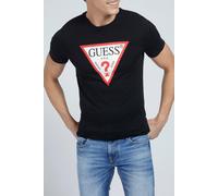 GUESS Cn Ss Original Logo Jet Black A996 Talla: L | Camisetas con decoración impresa Outlet | Hombre | Negro