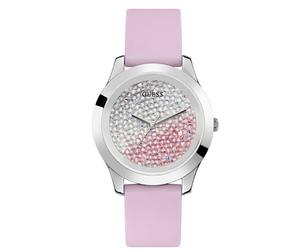 GUESS Colección Crush Reloj de Mujer de Silicona Con Guijarro De Swarovski