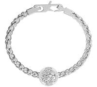GUESS Colección LION KING. Pulsera de acero inoxidable para hombre, plateada,