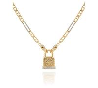 GUESS Colgante con cierre de logotipo, talla única, cristal, circonita cúbica