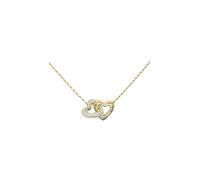 GUESS collar Beloved 16-18" Heart Links Necklace Yellow Gold dorado