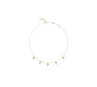 GUESS collar By Your Side 16-18" Heart Charms Necklace Yellow Gold dorado