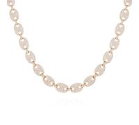 GUESS Collar de piedra de cristal pavé en tono dorado para mujer, talla única, metal, piedra de cristal
