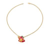 GUESS collar Floris 18-20" Bouquet Enamel Necklace Yellow Gold/Multicolor dorado
