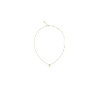 Guess Collar Lily Dorado - Cadena Sencilla con Argolla y Flor de Lirio en Cristales Blancos