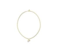 GUESS collar Love Bites 16-18" Lucky Charm Pave Necklace Yellow Gold dorado