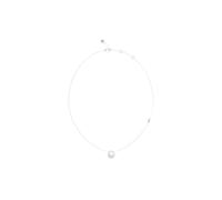 GUESS collar Moon Drops 16-18" Coin Pave Necklace Rhodium plateado