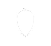 GUESS collar Secret Garden 16-18" Flower Charms Necklace Rhodium plateado