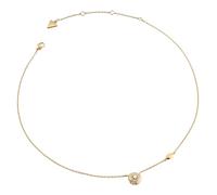GUESS collar Sparks 16-18" Coin Necklace Yellow Gold dorado