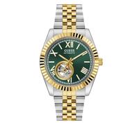 Guess Connoisseur GW0984G4 - Reloj de Pulsera para Hombre (Acero Inoxidable, 42 mm, Bicolor, 5 Bares), Color Verde