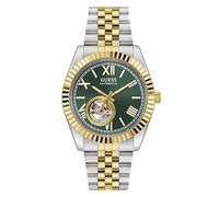 Guess Connoisseur GW0984G4 - Reloj de Pulsera para Hombre (Acero Inoxidable, 42 mm, Bicolor, 5 Bares), Color Verde