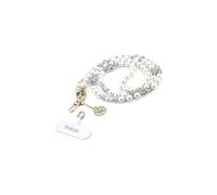 GUESS Correa Universal para Teléfono - Cadena con Perlas y Charms, Diseño Elegante y Sujeción Segura