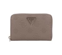 GUESS Monedero Cresidia II SLG Zip Around Wallet Dark Taupe Logo marrón Topo