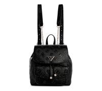GUESS Cresidia Small Flap Backpack Mochila, Negro, One Size para Mujer