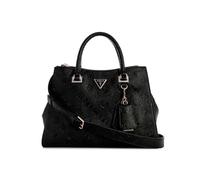 GUESS Cresidia Society Satchel, Bolso de Mano Mujer, Negro, One Size
