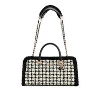 GUESS Cristi Shoulder Satchel, Mochila para Mujer, Negro/Multicolor, Talla única