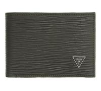 GUESS Cuero Estuche de Tarjetas Milano Bifold - Card Holder Military Verde Oscuro