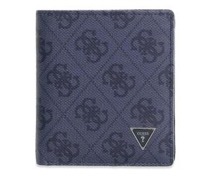 GUESS Cuero Monedero Mito Small Billfold Wallet with Coinpocket Blue Denim Azul