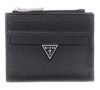 GUESS Cuero Monedero Monaco Bifold Top Zip Wallet Black Negro