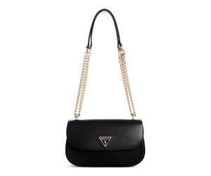 GUESS Daryna Convertible Crossbody Flap, Bandolera Mujer, Negro, One Size