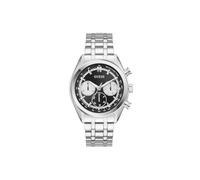 Guess Reloj Hombre Dawson GW0971G1 — 44 mm, esfera negra, correa acero, fecha, circonita, 5 ATM