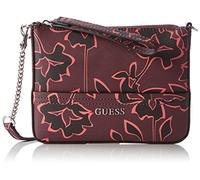 Guess - Delaney Petite Xbody Clutch, Bolso de mano Mujer, Rojo (Bordeaux Multi), Talla Unica EU