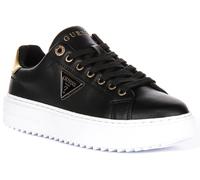Guess Denesa Zapatillas De Mujer Con Cordones En Negro Y Dorado UK 3 - 8
