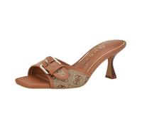 GUESS Dista, Sandalia con talón Mujer, Beige Marrón 210, 37.5 EU