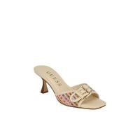 GUESS Dista, Sandalia con talón Mujer, Multi Ivory 101, 38 EU