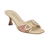 GUESS Dista, Sandalia con talón Mujer, Multi Ivory 101, 38 EU
